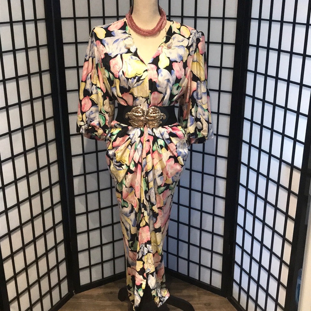 A mid length floral dress